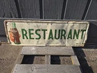 Vintage 1940s Original Coca Cola Advertising Restaurant Privilege Panel Sign