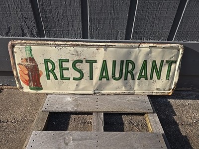 Vintage 1940s Original Coca Cola Advertising Restaurant Privilege
