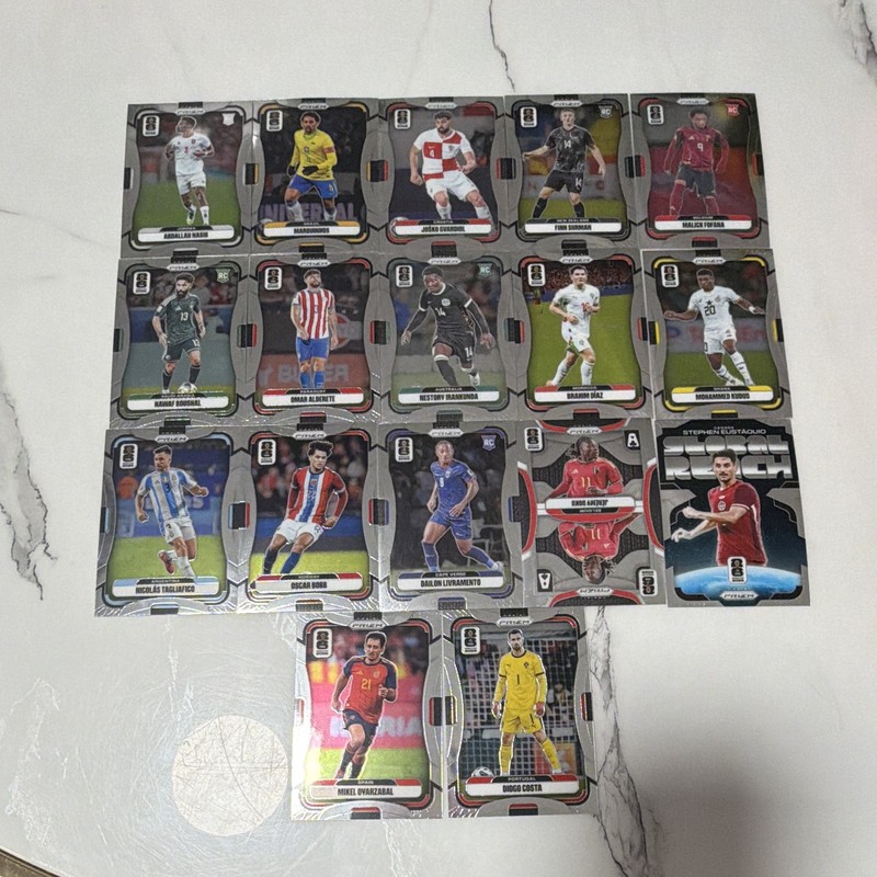 FIFA PRIZM 2026 Trading Card Lot-17Cards Marquinhos,Gvardiol,Oyarzabal,Tagliafic