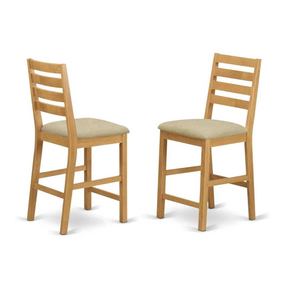 JACF3-OAK-C 3 Pc counter height Dining room set-pub Table and 2 counter... - Image 2 of 4