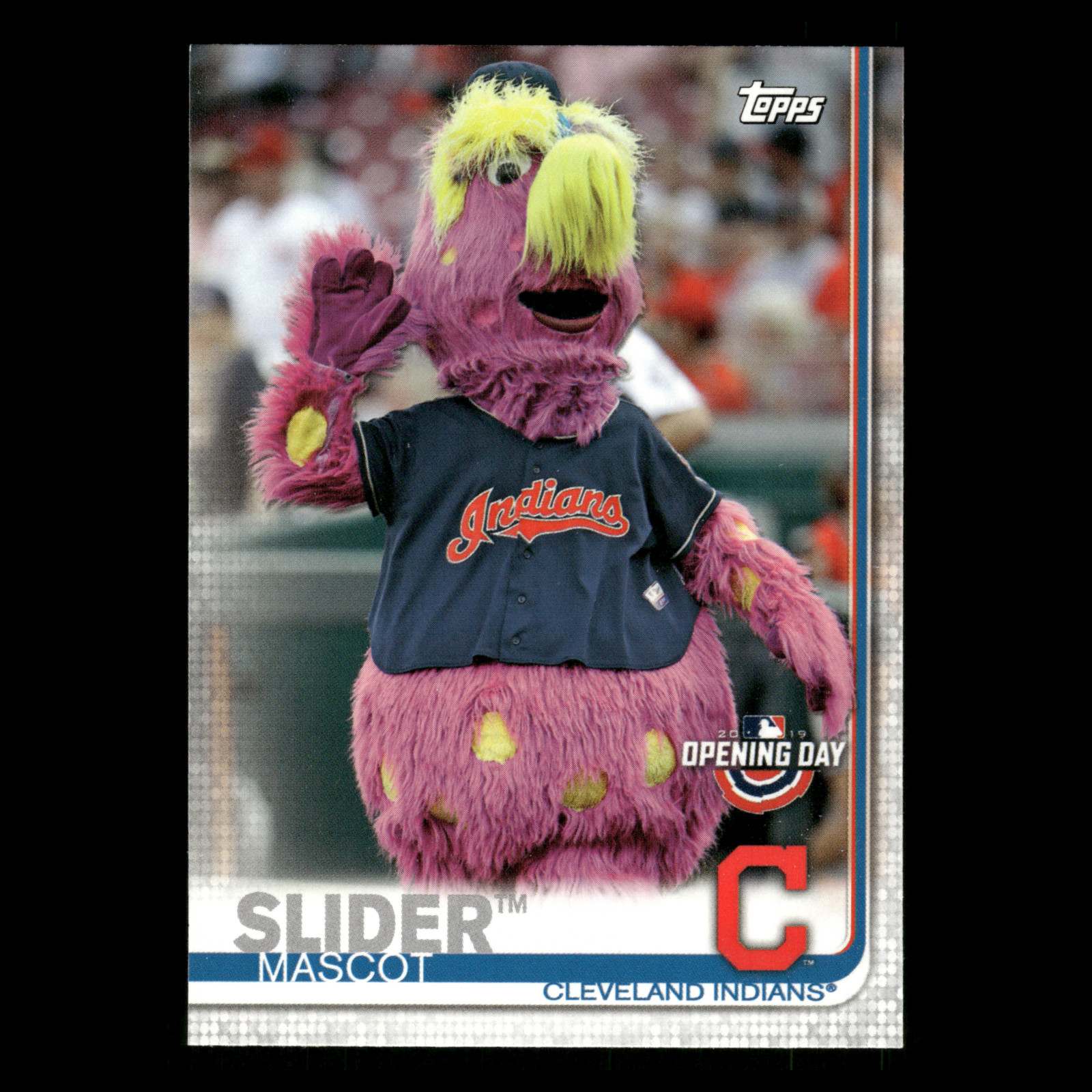 Slider #M-2 2019 Topps Opening Day Mascots Cleveland Indians Baseball Card MLB