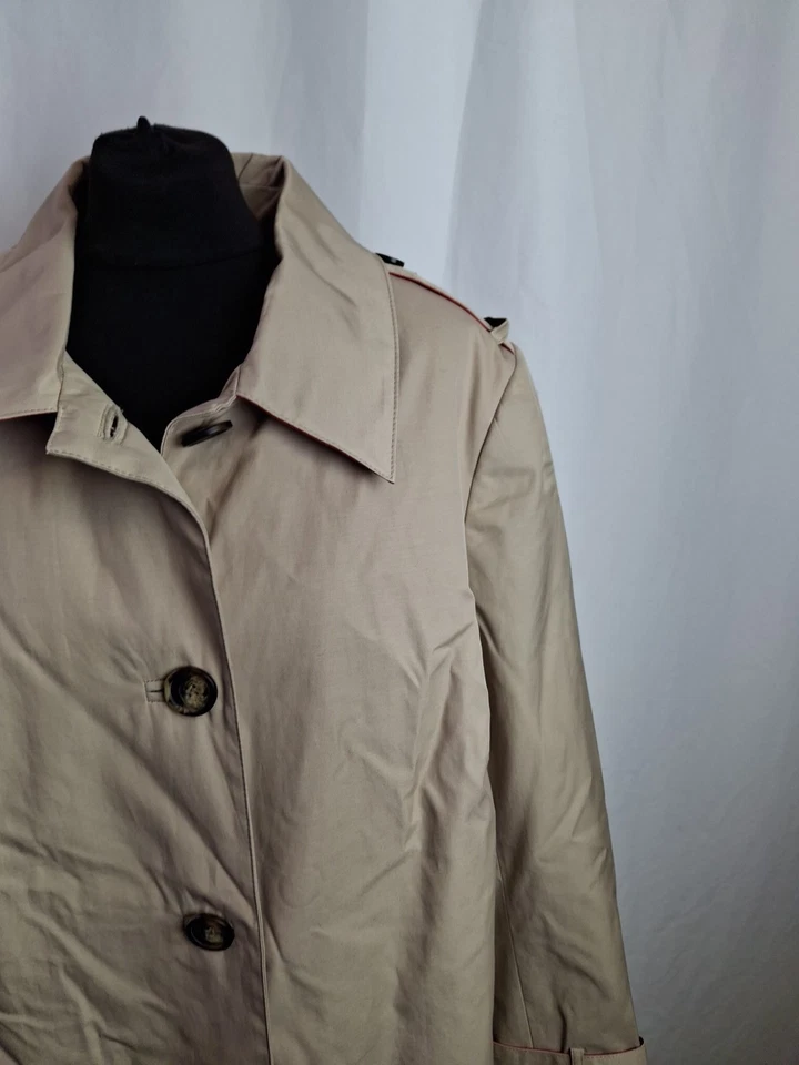 The Collection Debenhams Trench Coat Jacket Beige Cocoon Mid Mac UK20 L1672 - Image 3 of 4