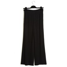 Chanel 1997 Large Soft Pants FR36 Black Knit Short Wide Leg Pants UK8 US4