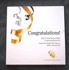 2017 s Proof Silver Eagle Congratulations Set-No Reserve