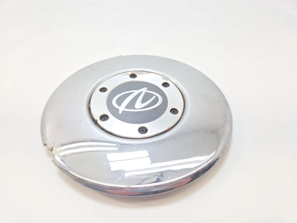 Oldsmobile Aurora # 6042 2001-2003 tapa central de rueda cromada GM # 9592955 usado Foto 4 de 4