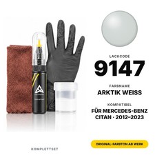 Lackstift F&uuml;r Mercedes Citan 9147 Arktik Weiss Komplett Kratzer Reparatur Stift