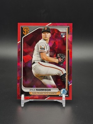 2024 Bowman Chrome Sapphire Kyle Harrison RC RED /5 #84 Giants