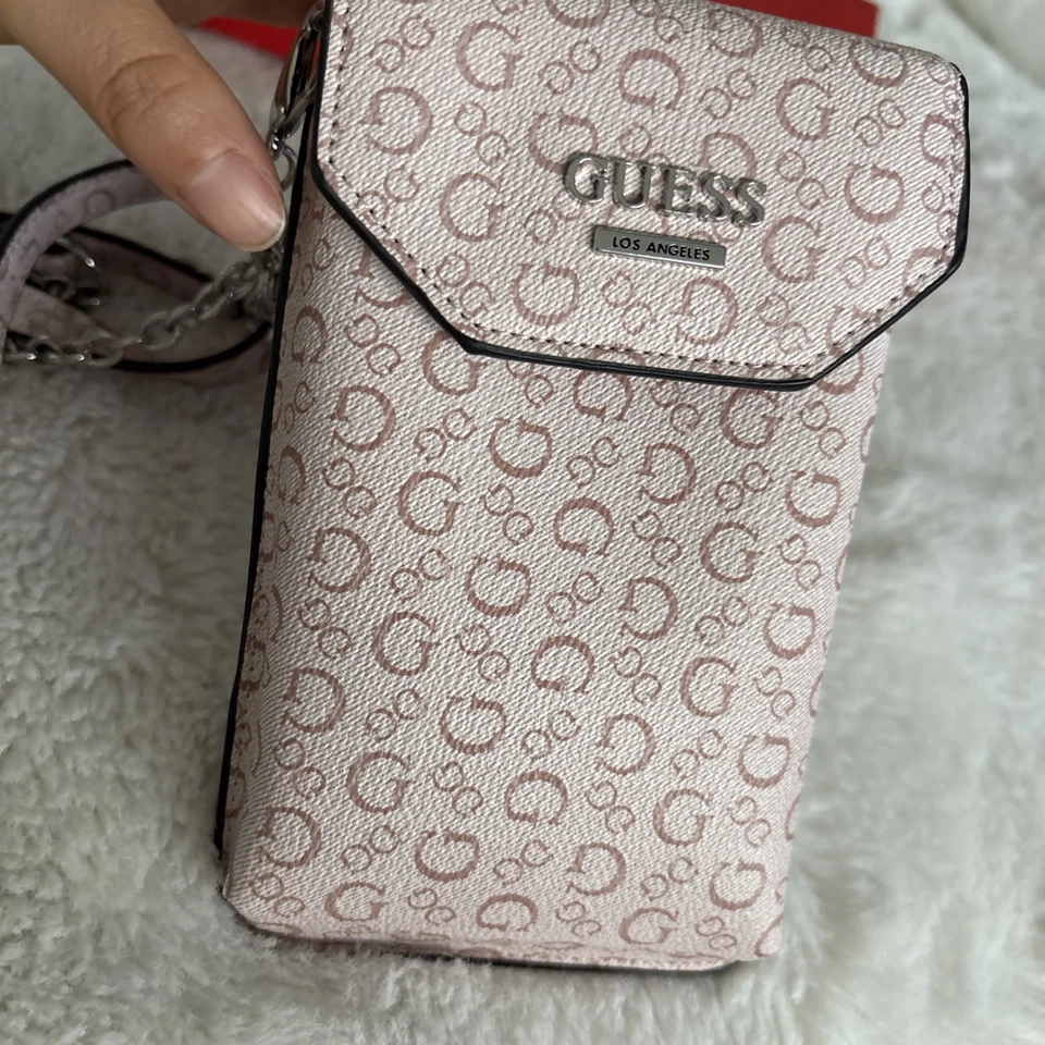 GUESS Los Angeles pastel pink Phone Wallet Satchel - Image 2 of 4