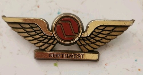 NEW Vtg Northwest Airlines Plastic Jr. Pilot  Wings - Pin Back - Stoffel Seals