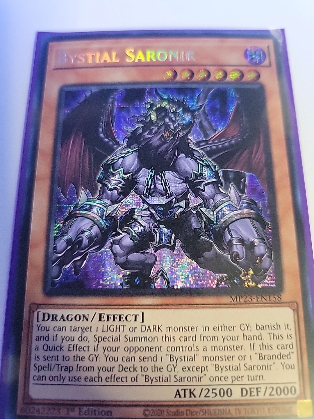 Bystial Saronir MP23-EN158 25th Anniv Dueling Heroes Mega Pack 1st Edition