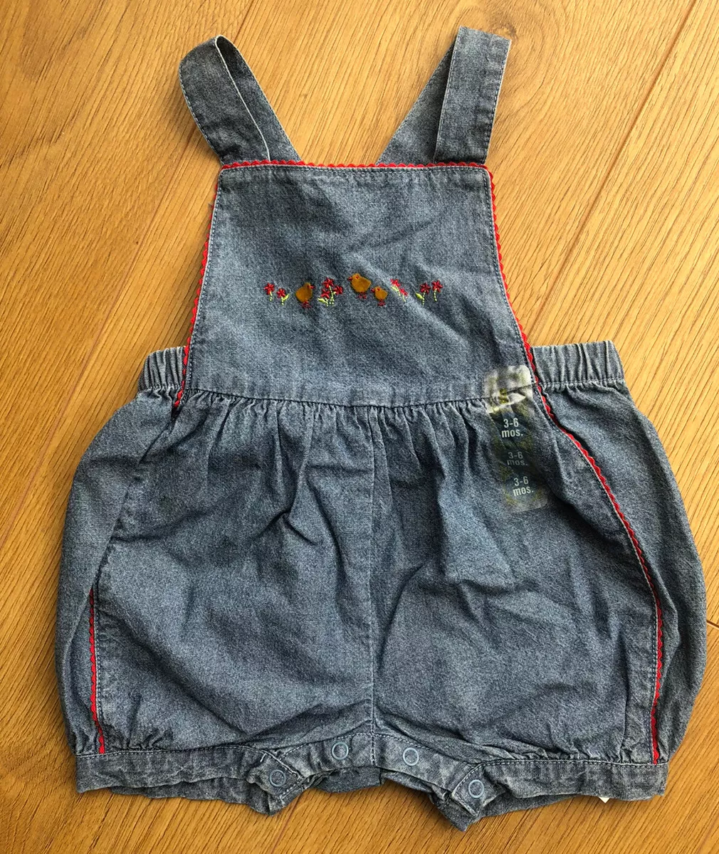 Baby girl best sale denim short dungarees