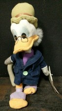 Disney Vintage Christmas Ebenezer Scrooge Duck McDuck Plush Rare Tags A2-2-L