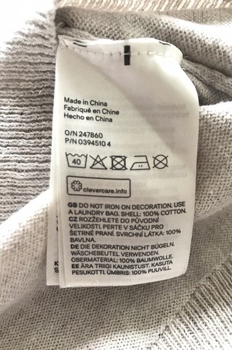 Cute H&M Girls Grey Long Sleeve Bunny Jumper 4-6 Years Old - Picture 4 of 4
