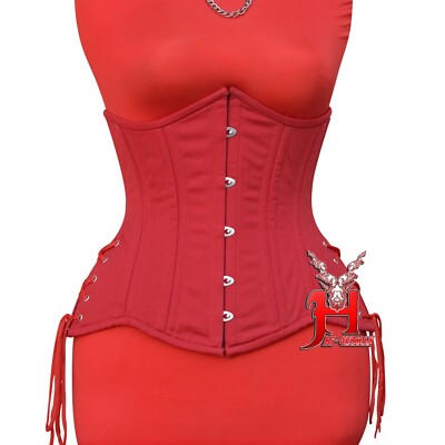 Unterbrustkorsett Schwarz Baumwolle Corsage Black Cotton Underbust Corset