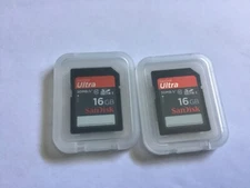 2pcs 16gb Sandisk Ultra class 10 SDHC memory card Nikon Canon cameras