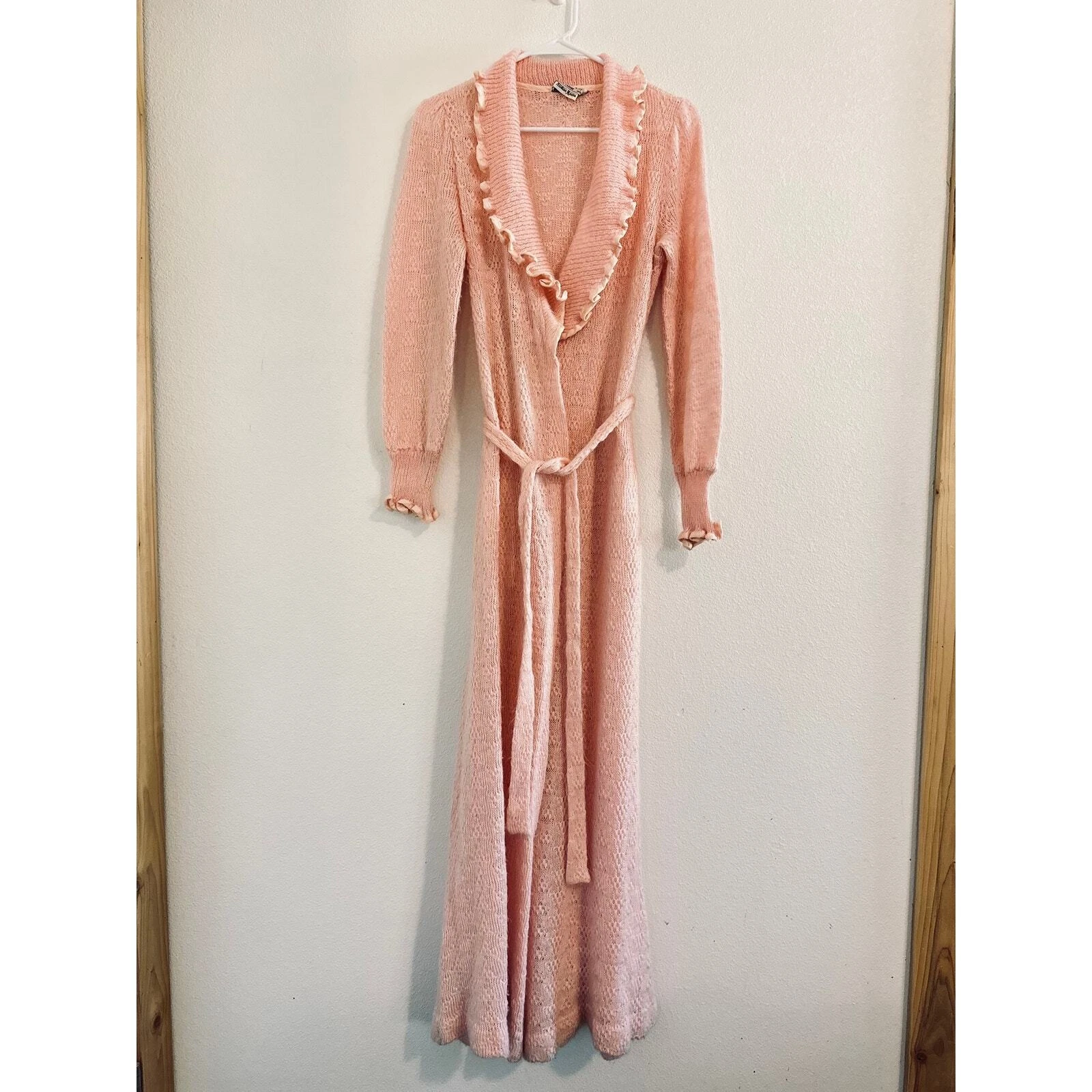 Robe coquette mohair rose Neiman Marcus lingerie Christian Dior vintage années 80 M
