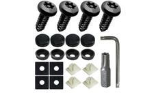4 Set Black anti Theft License Plate Screws Kits, Rust Proof Stainless Steel Li