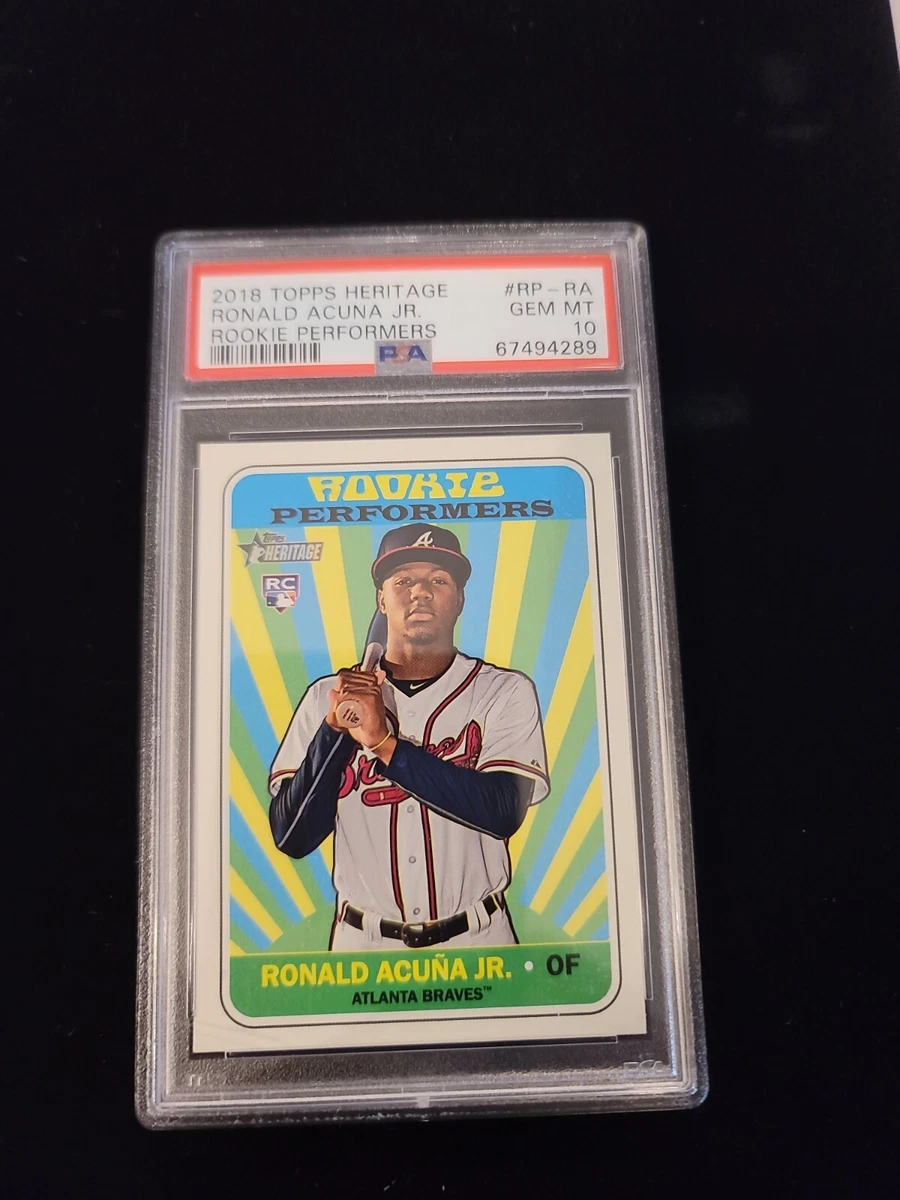 PSA 10 2018 Topps Heritage Rookie Performers RP-RA Ronald Acuna Jr. RC