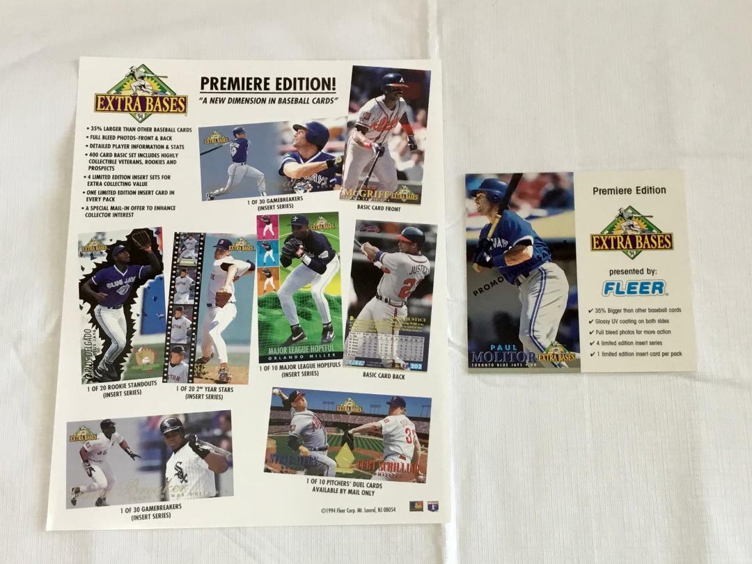 4 Fleer Baseball Card Dealer Promo Kits19941996 with Sample Cards