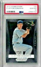 2012 Panini Prizm Clayton Kershaw PSA 10