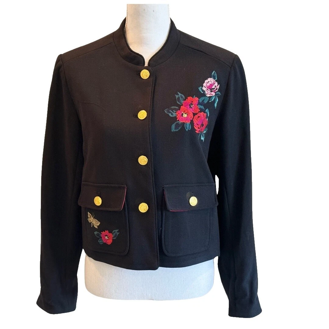 Chaqueta militar abrigos, chaquetas y chalecos Floral para De mujer