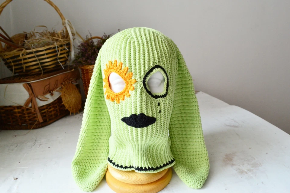 Masque de ski visage cagoule lapin personnalisé avec oreilles Baddie gangsta ... - Photo 2/4