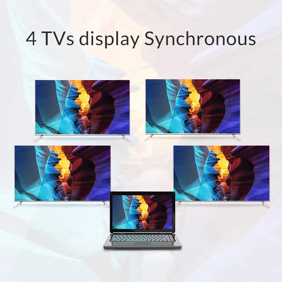 4-Port VGA Splitter Splitter VGA 4 Ports Image of A PC For 4 Screens US Stock - Image 3 of 4