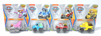 LOT 4 Nickelodeon Paw Patrol Dino Rescue Die-Cast Vehicle True Metal REX RUBBLE+