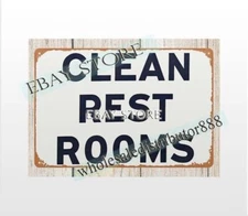 Clean Rest Rooms metal tin sign nostalgic room wall art