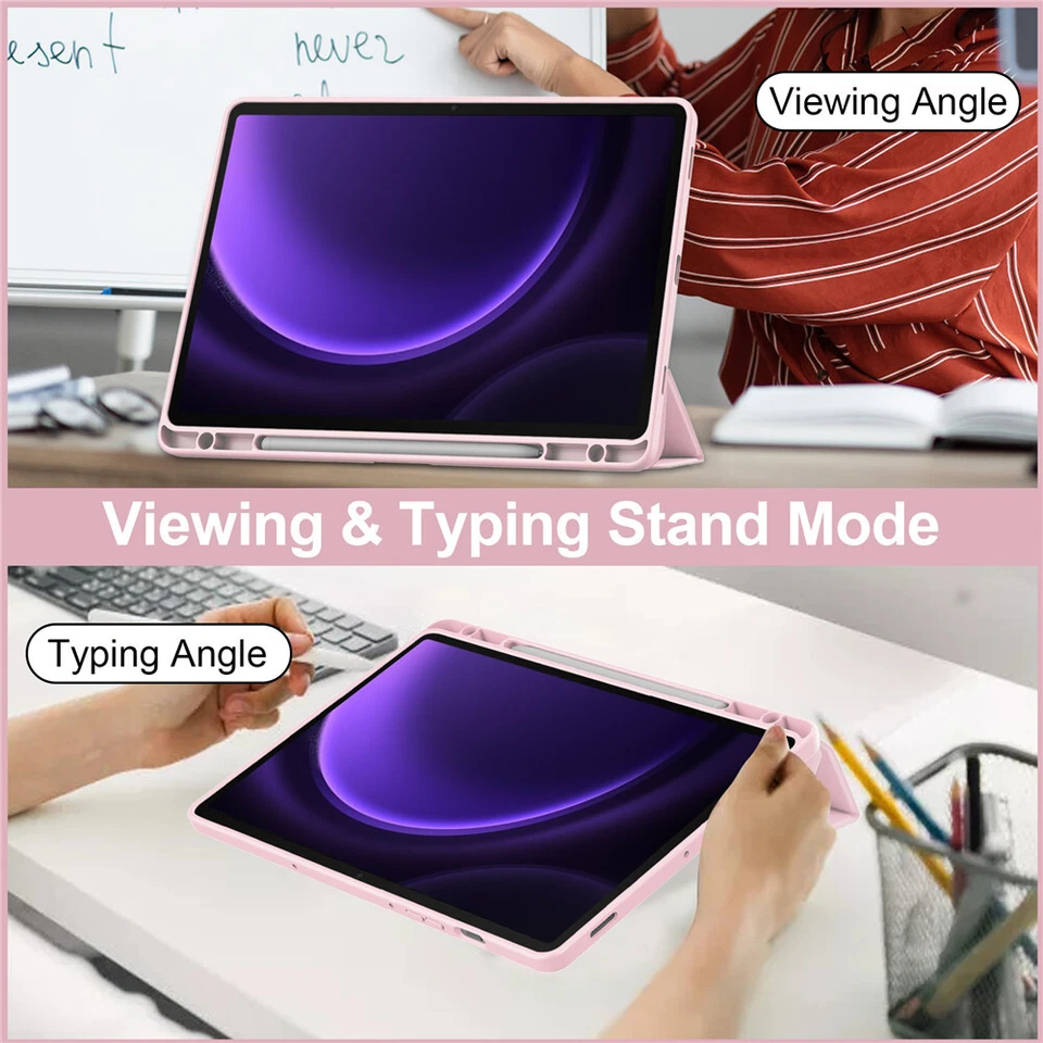 For Samsung Galaxy Tab A9 A9+ S9 FE+ S9+ Ultra  Smart Case Flip Cover Shockproof - Image 3 of 4