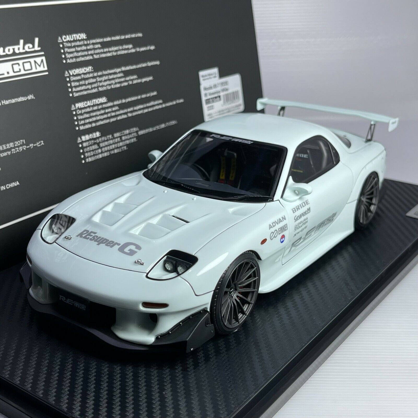 新品 1/18 マツダ RX-7 FD3S re 雨宮 ホワイト 頭文字D - ミニカー