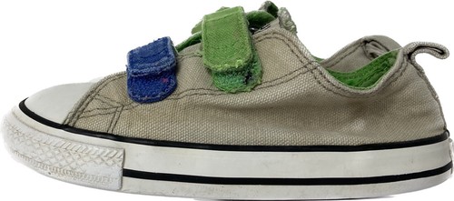Converse Chuck Taylor All Star Gray Blue Green Toddler Sneakers Size 8 Used Wear - Picture 4 of 8