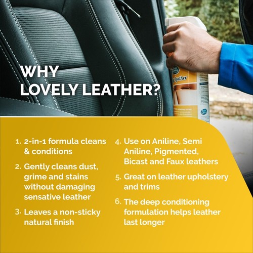 Leather Cleaner & Conditioner Lovely Leather 1L Twin by Greased Lightning - Picture 3 of 5