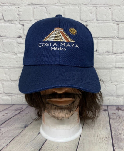 Costa Maya Mexico Baseball Hat Cap Strap Back Navy