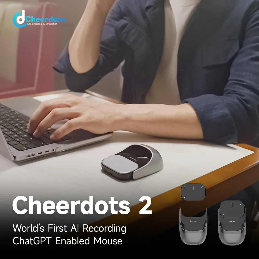 Cheerdots 2 Air Mouse Wireless Bluetooth Touchpad Laser Pointer AI