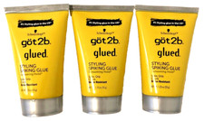 Schwarzkopf Got2b Glued Styling Spiking Hair Glue Screaming Hold 1.25oz Lot of 3