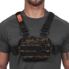 Running Vest Bag Chest Front Pack Streetwear Multi-functional Sports Vest Bag
