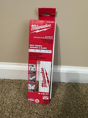 Milwaukee 48-22-3801 78'' Composite Folding Rule, Corrosion-Free Embedded Joints