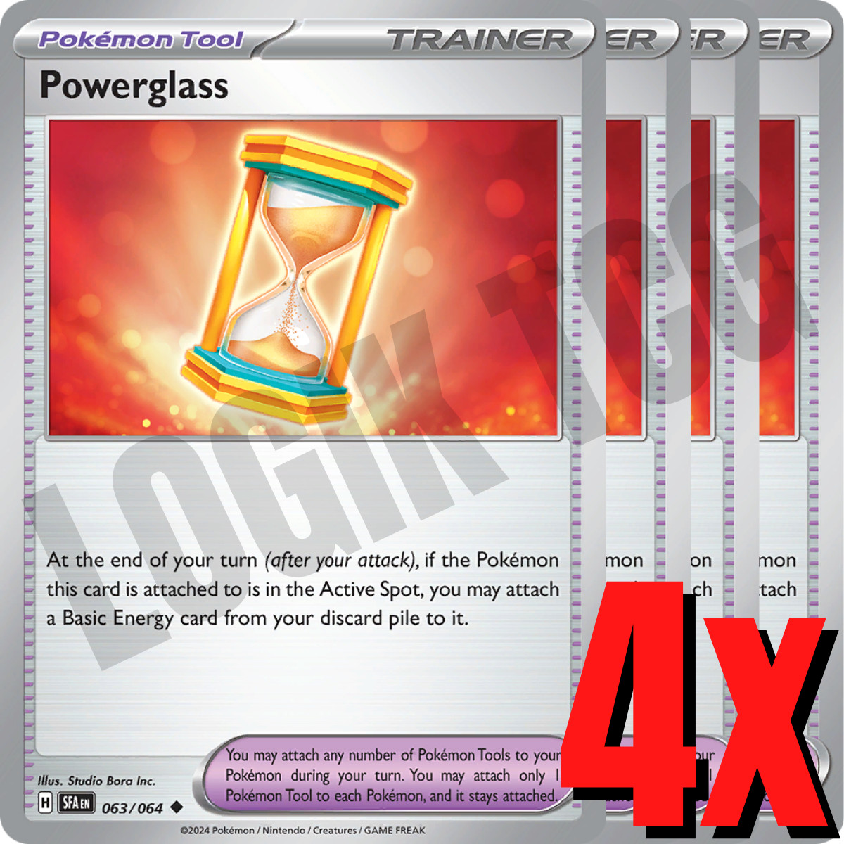4x Powerglass 063/064 x4 - Shrouded Fable - Pokemon TCG - Playset