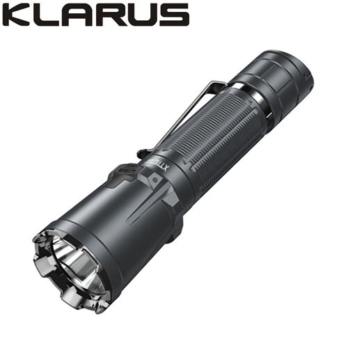 Lampe torche Klarus XT11GT PRO V2 tactique 3300 lumens gris béton