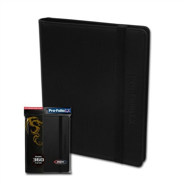 20 カード BCW Black Collectible Gaming Card Pro-Folio 9-Pocket LX