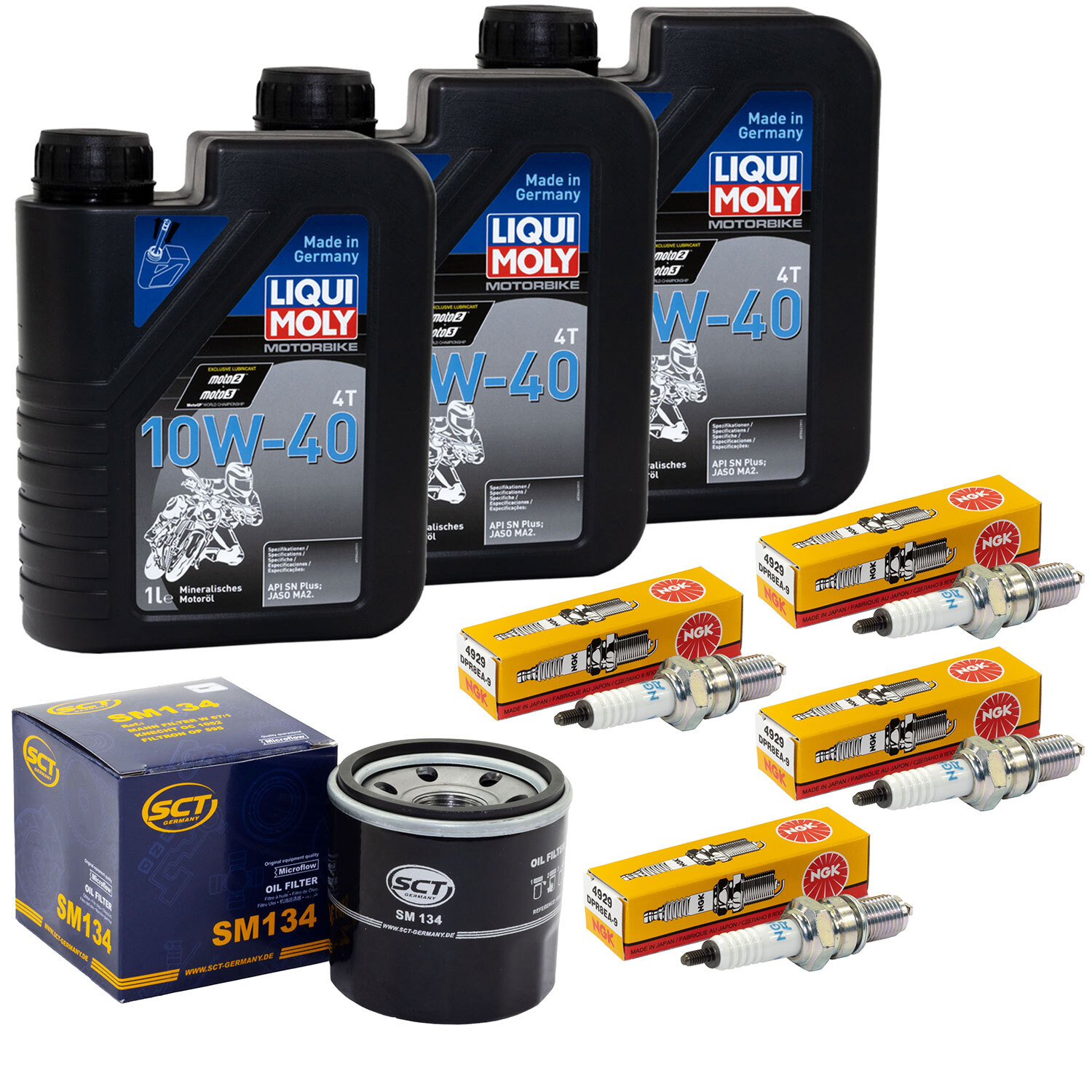 ÖL Set 3L Inspektion FüR Honda Vt 600 C Shadow PC21 1988-2000 ÖLfilter ZüNdkerze-image