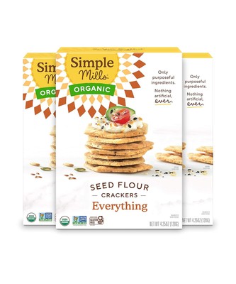 Simple Mills Organic Seed Crackers, Everything - 12.75 Ounce (Pack of 1) 