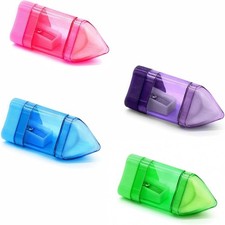 Handheld Manual Pencil Sharpener with Eraser Compact Portable for No.2 HB