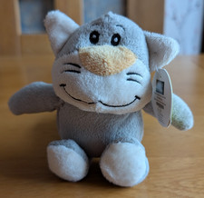 Card Factory Cuddles Collection Grey & White Kitten Cat - Approx 6”