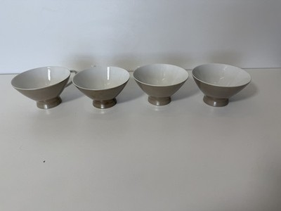 (4) - Rosenthal Crystalline Bronze & White Porcelain Tea/Coffee Cups - Loewy