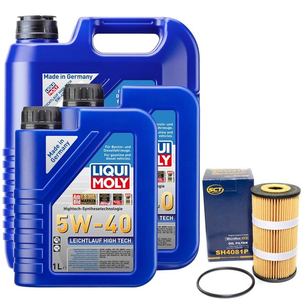 MotoröL Set High Tech 5W-40 Liqui Moly 7 Liter + ÖLfilter FüR Renault Trafic II-image