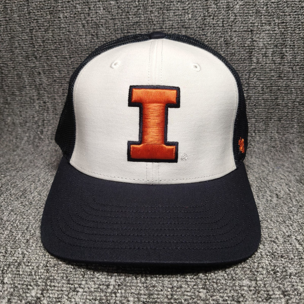 '47 Brand Illinois Fighting Illini NCAA Trucker Snapback Hat White Nav