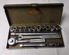 Vtg S-ks-k Wayne 14 Drive 16pc Sae Socket Set-made In Usa In A Vintage Box