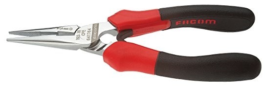 Pince à bec demi-rond court FACOM 160 mm pour atteindre les espaces confinés
